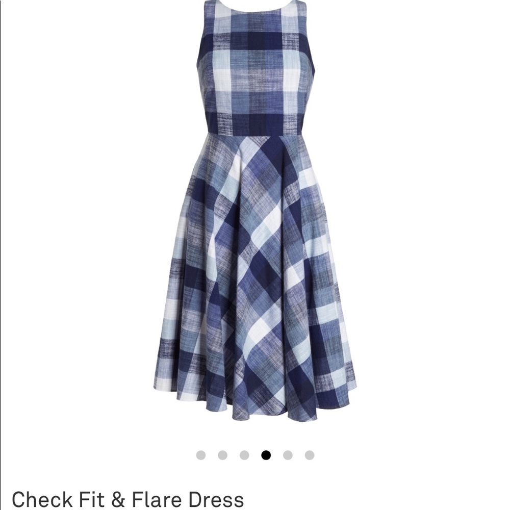 Eliza J Fit And Flare Plaid Dress